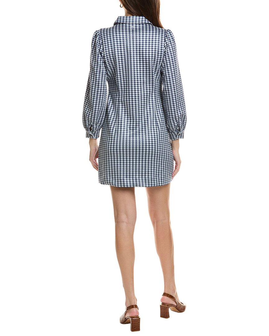 tyler boe | Womens | Melanie Knit Houndstooth Dress | Navy