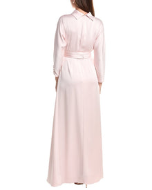 Teri Jon by Rickie Freeman | Womens | Crepe Back Satin Mock Neck Dolman Sleeve Dress | Pink
