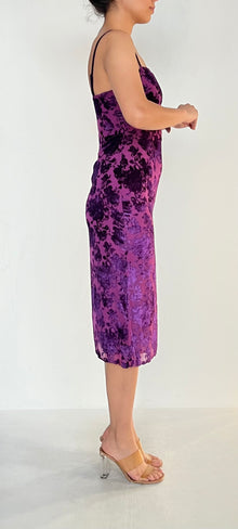 Hemant & Nandita | Reha Square-Neck Midi Dress | Purple