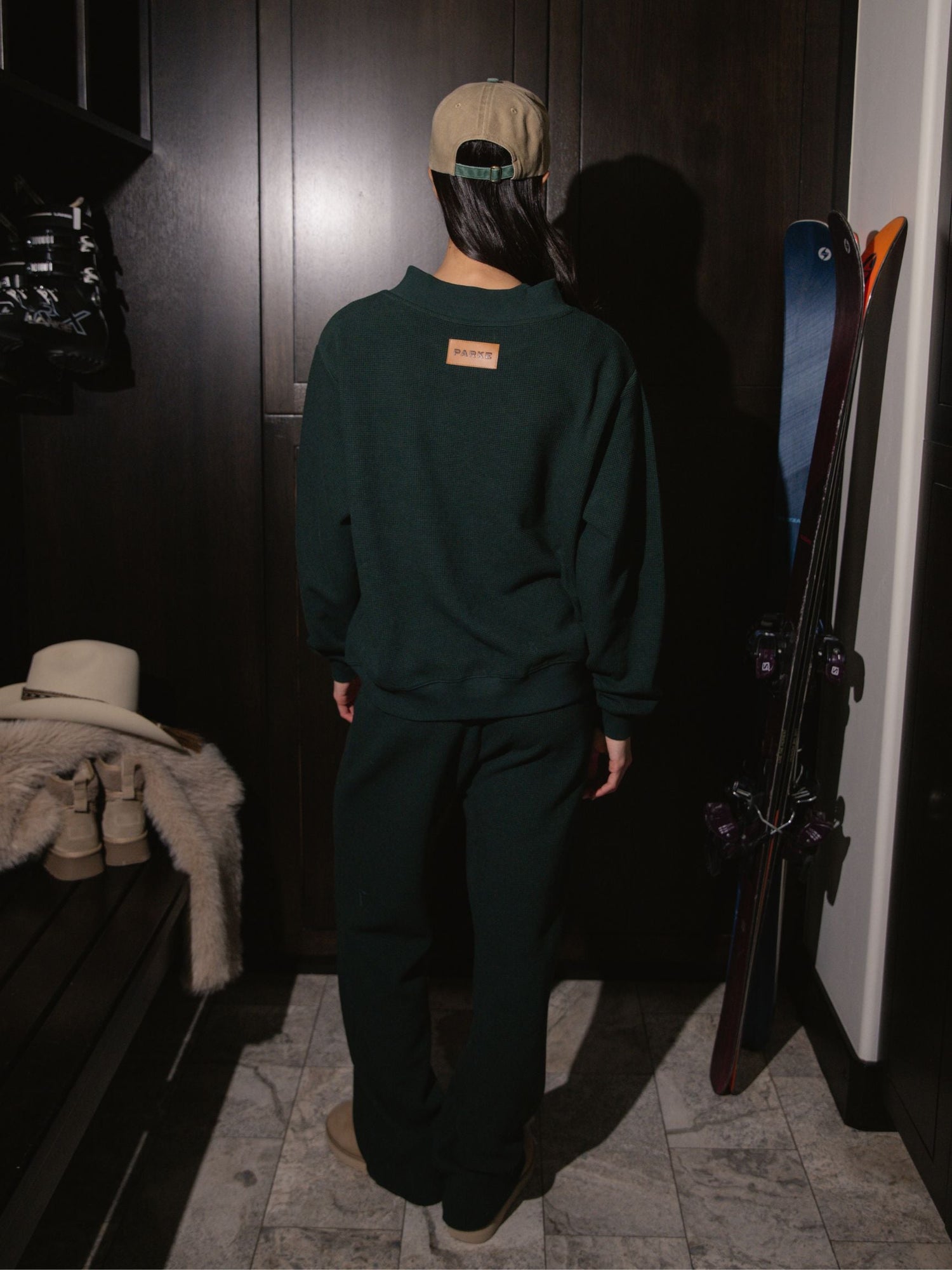 Waffle Boxer Pants | Forest