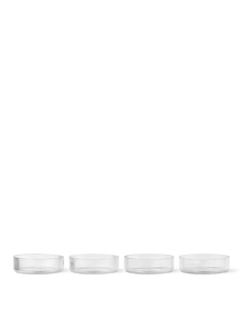 Ripple Serving Bowls | Set of 4 | Clear