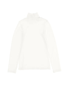 Girls | Ribbed Viscose  Turtleneck | Cream