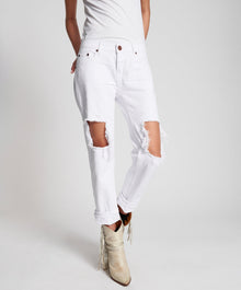 Awesome Baggies Low Waist Straight Leg Denim Jeans | White Beauty