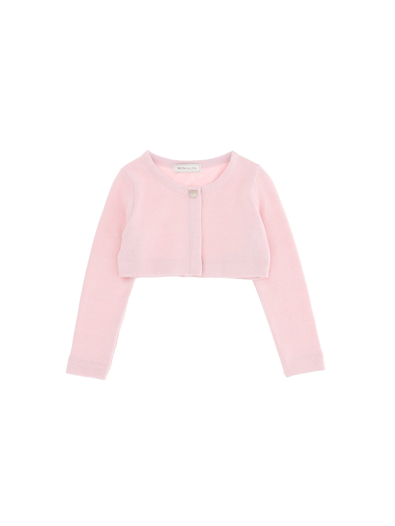 Girls | Cotton Angora Cardigan With Charm | Antique Pink