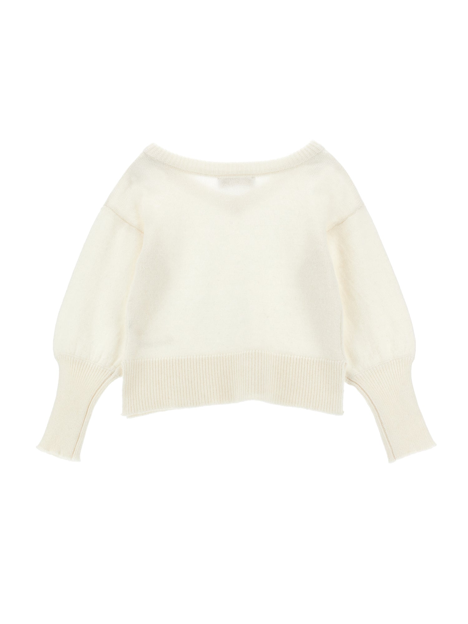 Girls | Pullover With Neckline On The Back | Cream