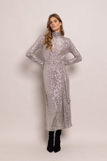 Piper Dress | Silver Sequins