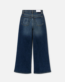Womens | Comfort Stretch High Rise Wide Leg Crop | Smoke Water