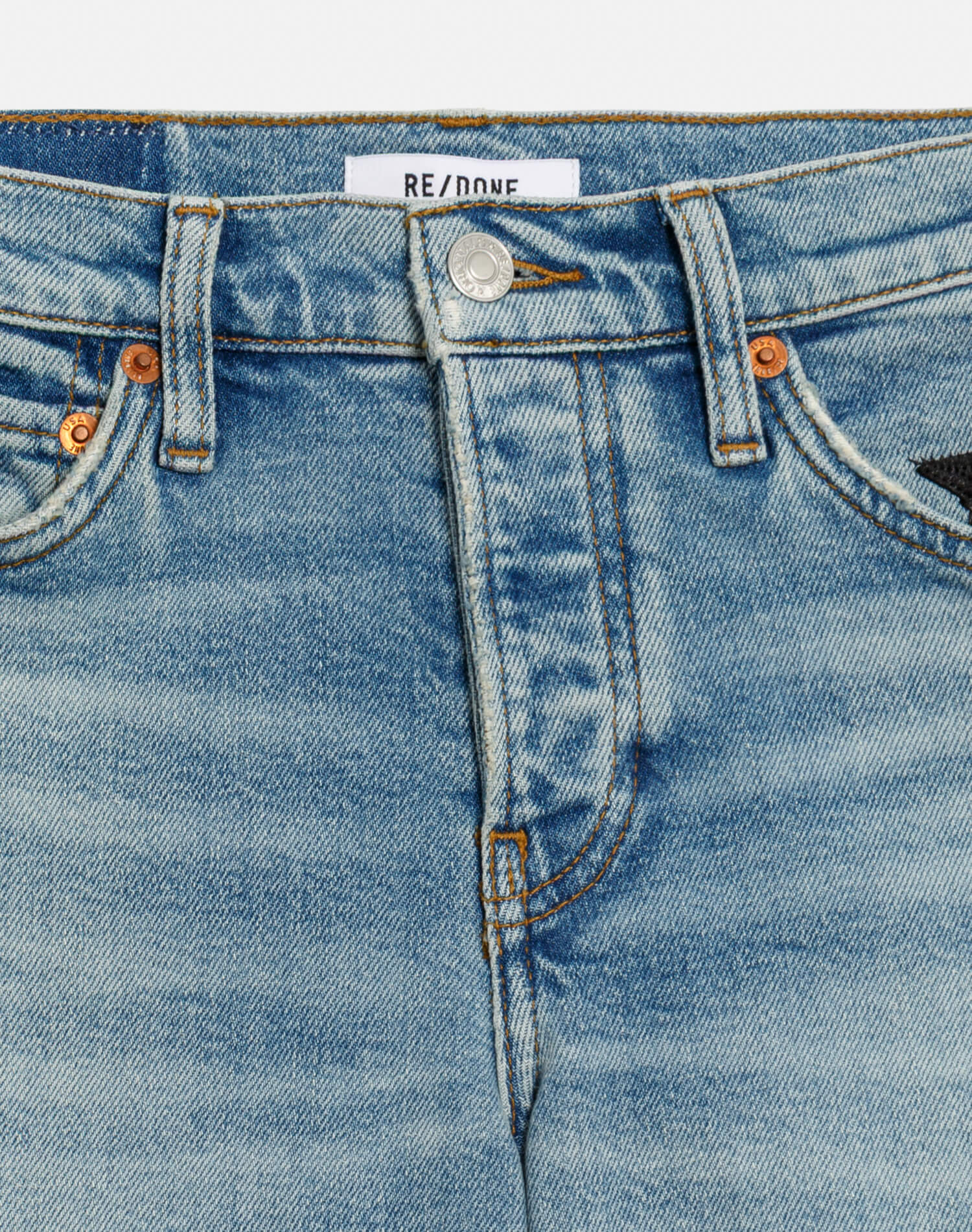 Womens | Comfort Stretch Mid Rise Wide Leg | Opal Indigo Star