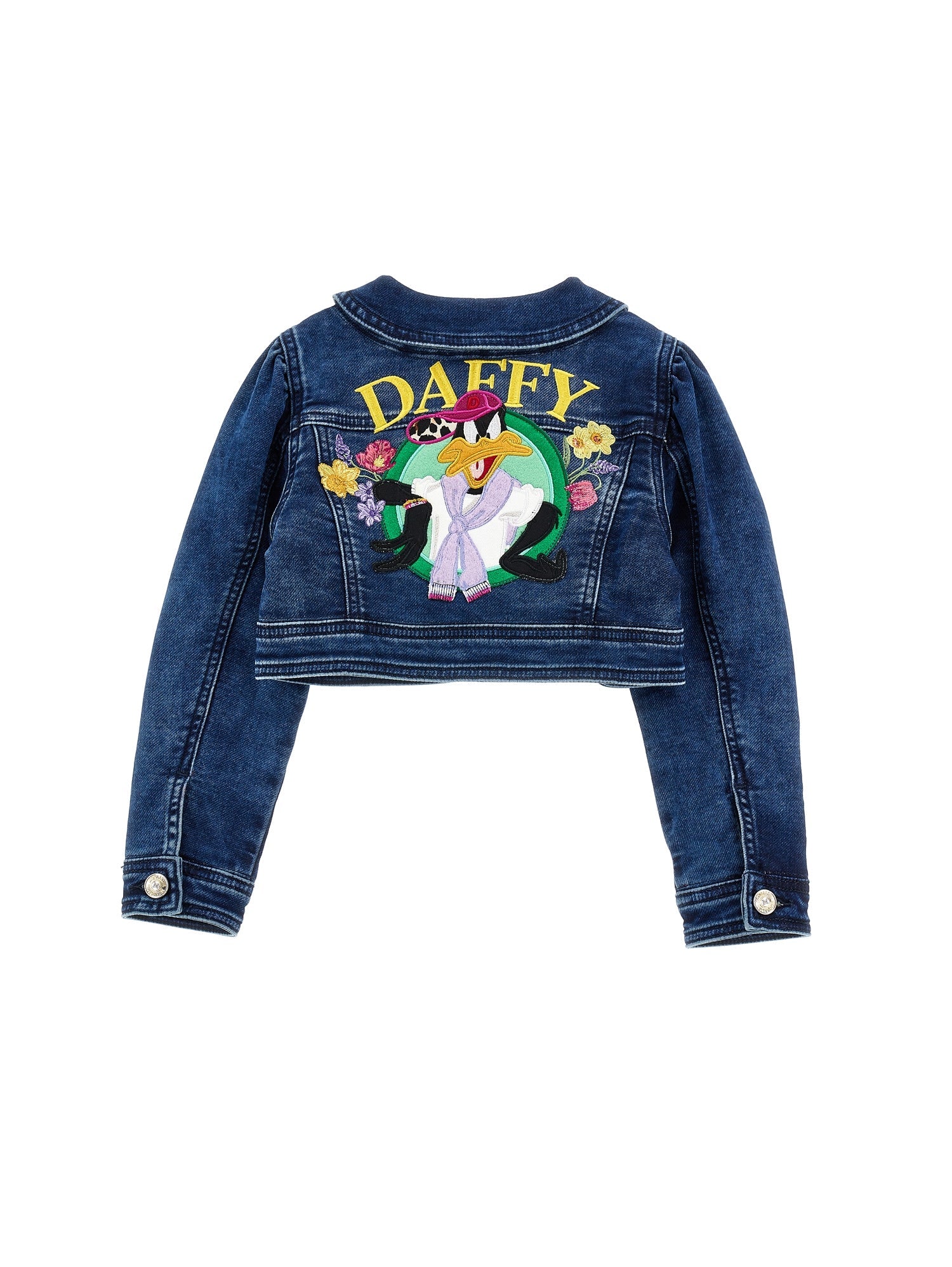 Girls | Daffy Duck Denim Jacket | Stone Denim Blue