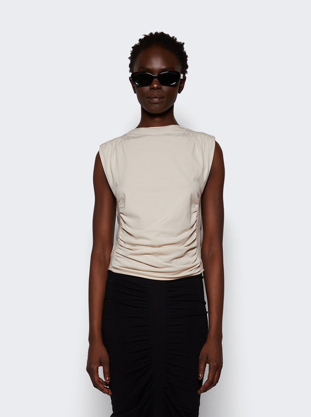 Women | alexanderwang | Ruched Tank Top Cement
