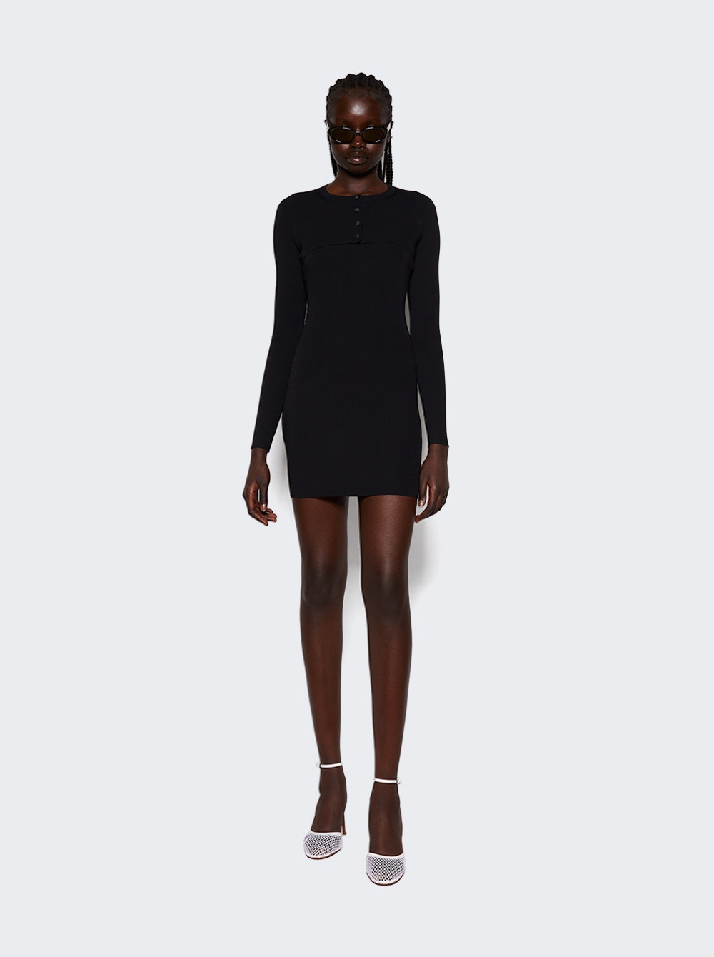 Women | alexanderwang | Cropped Cardigan Twinset Dress | Black
