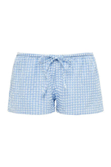 Low Rise Drawstring Short | Peri Micro Gingham
