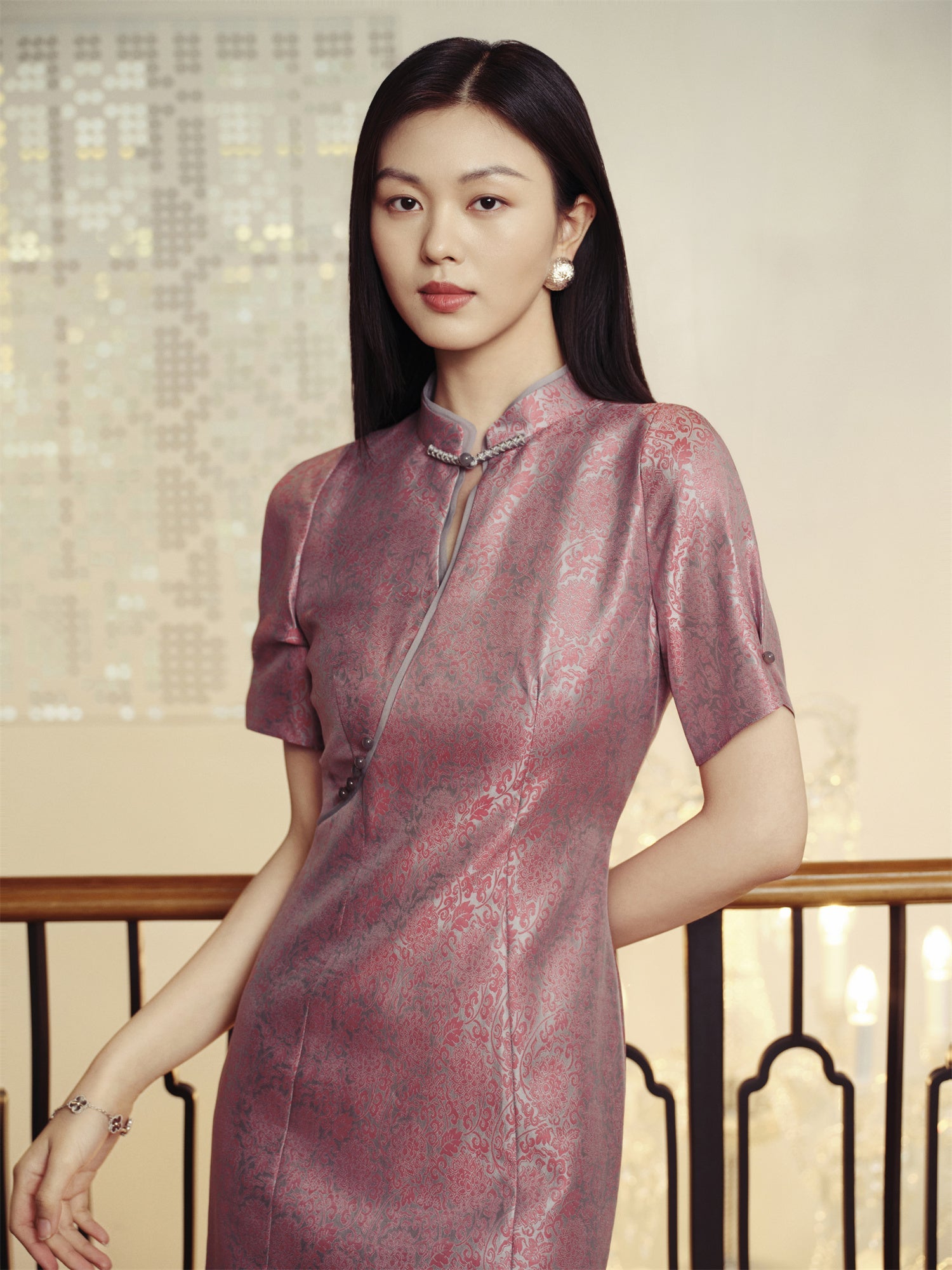 Chinese Style Qipao Dress | Pink