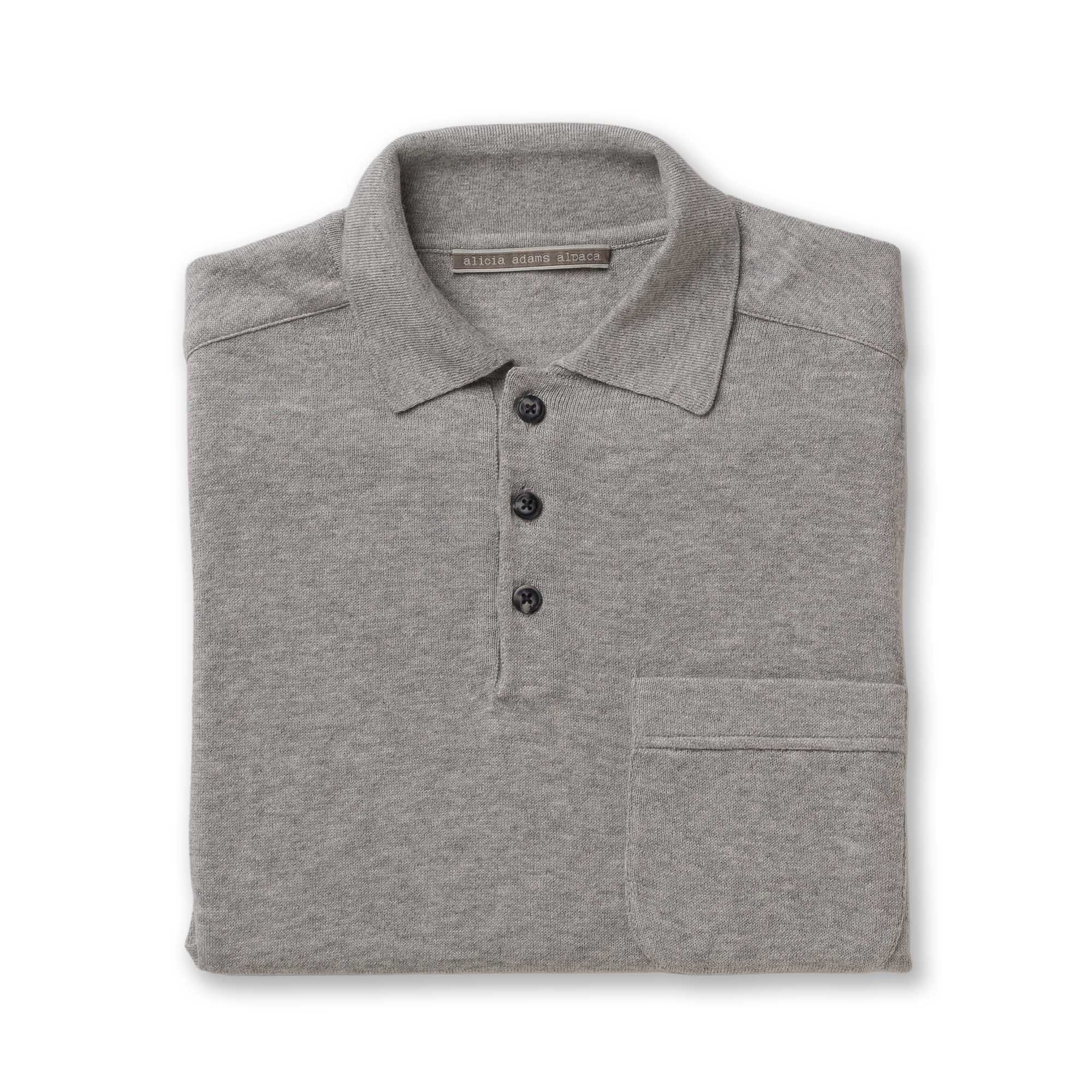 Men | Knit Polo | Light Grey