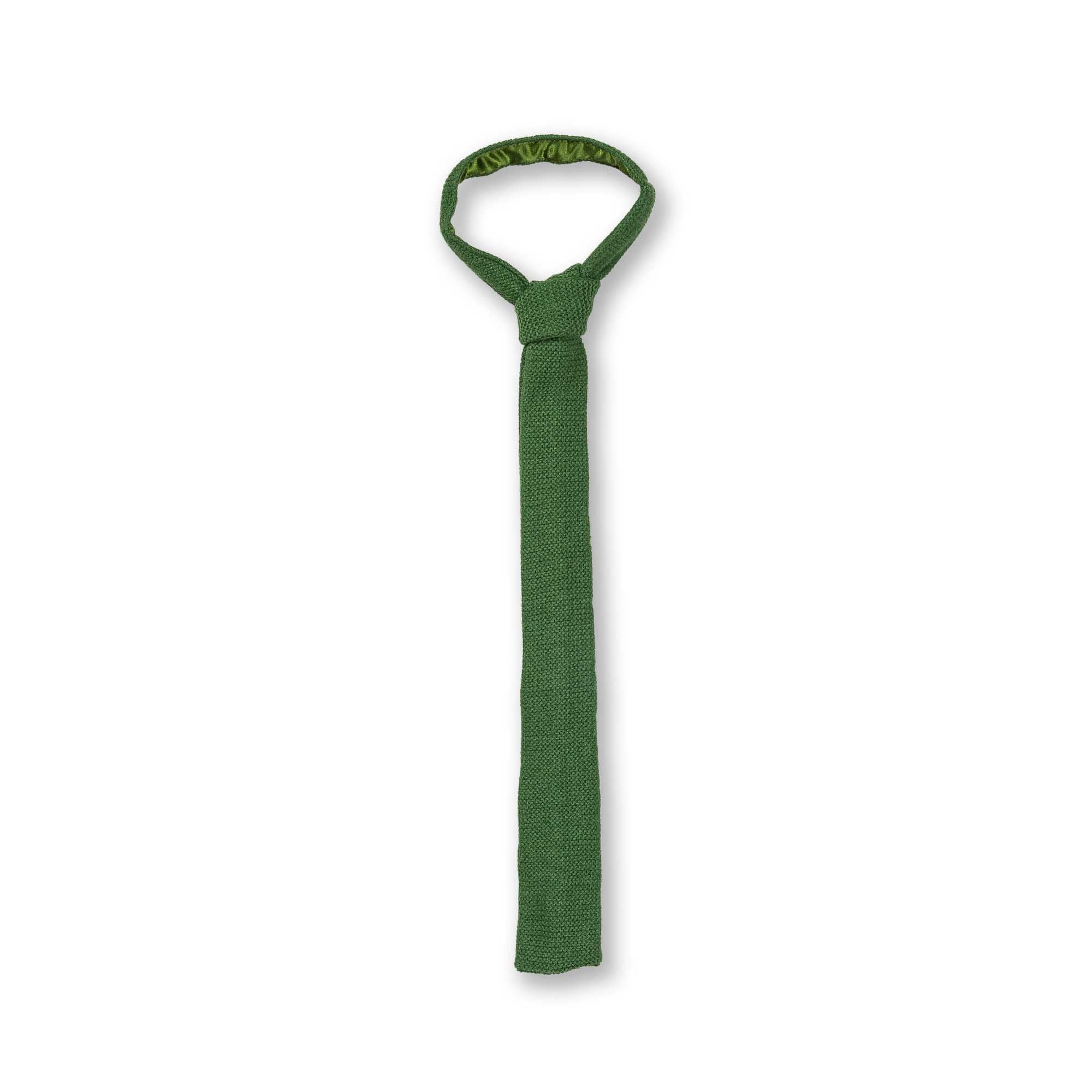 Mens | Square Knitted Tie | Green