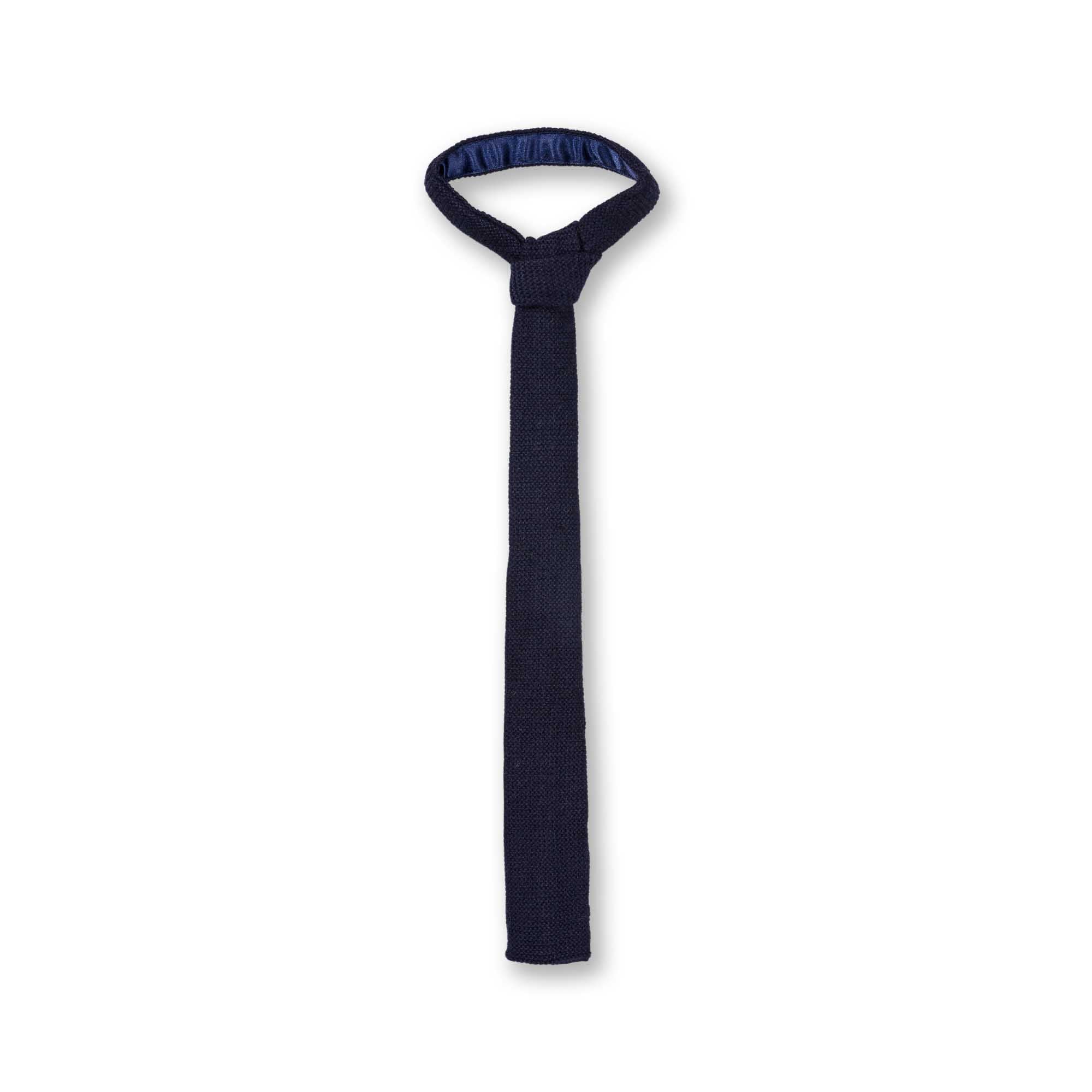 Mens | Square Knitted Tie | Navy