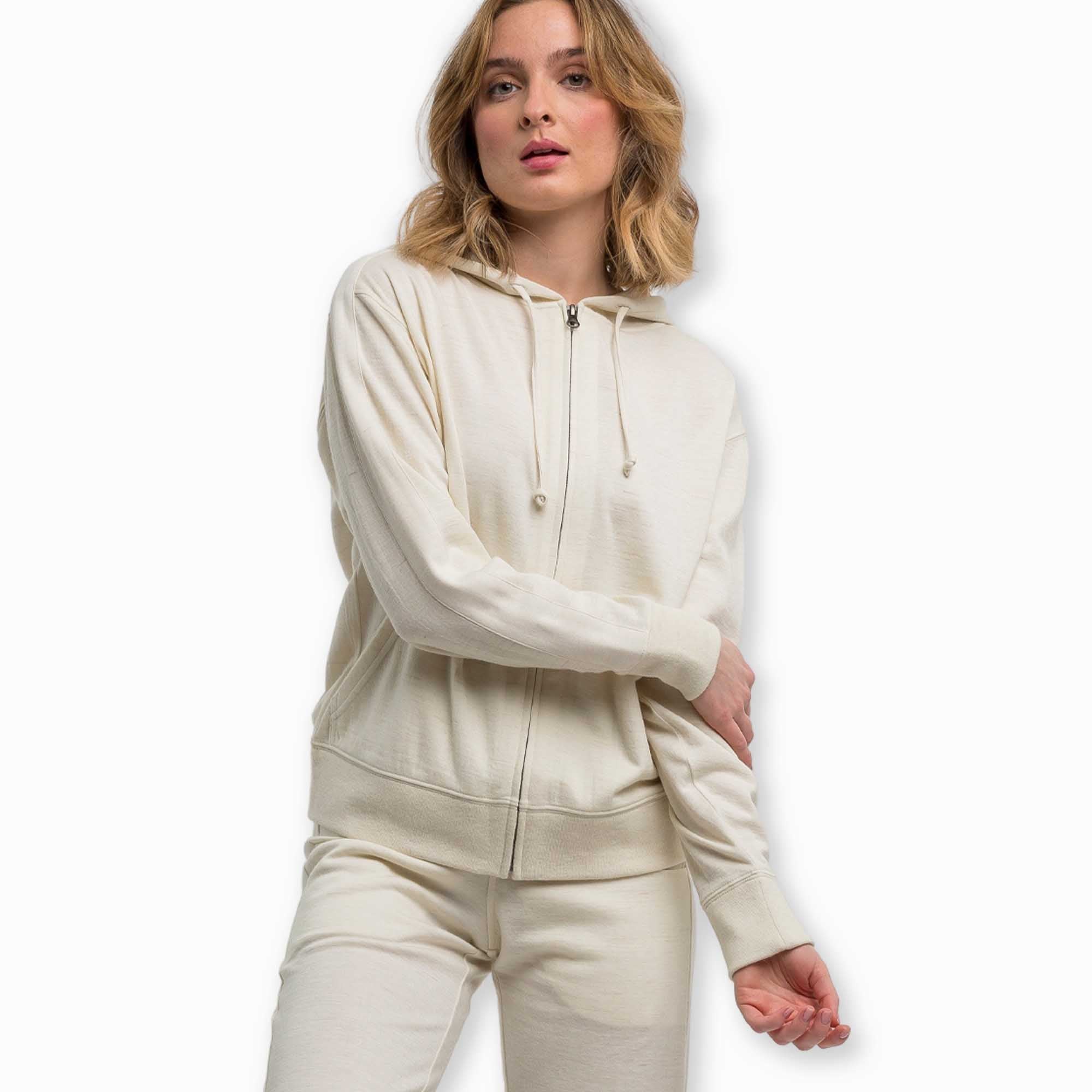Womens | Malibu Lounge Zip-Up Sweatshirt | Ivory