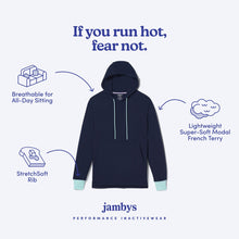 Modal French Terry House Hoodie | Navy/Mint