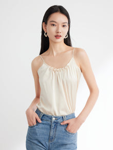 Elegant Mulberry Silk Cami | Beige