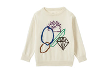 Unisex | Organic Cotton Intarsia-Knit Pullover | Vild Lab No. 12 - Earth Rocks! Print