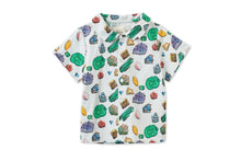 Unisex | Organic Cotton Short Sleeve Woven Collared Shirt | Vild Lab No. 12 - Earth Rocks! Print