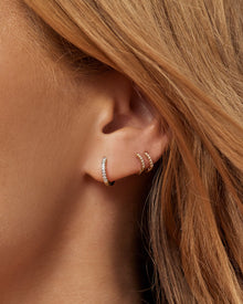 The Dreamy Hoops | 14K Yellow Gold | 0.09 CT Real Diamonds