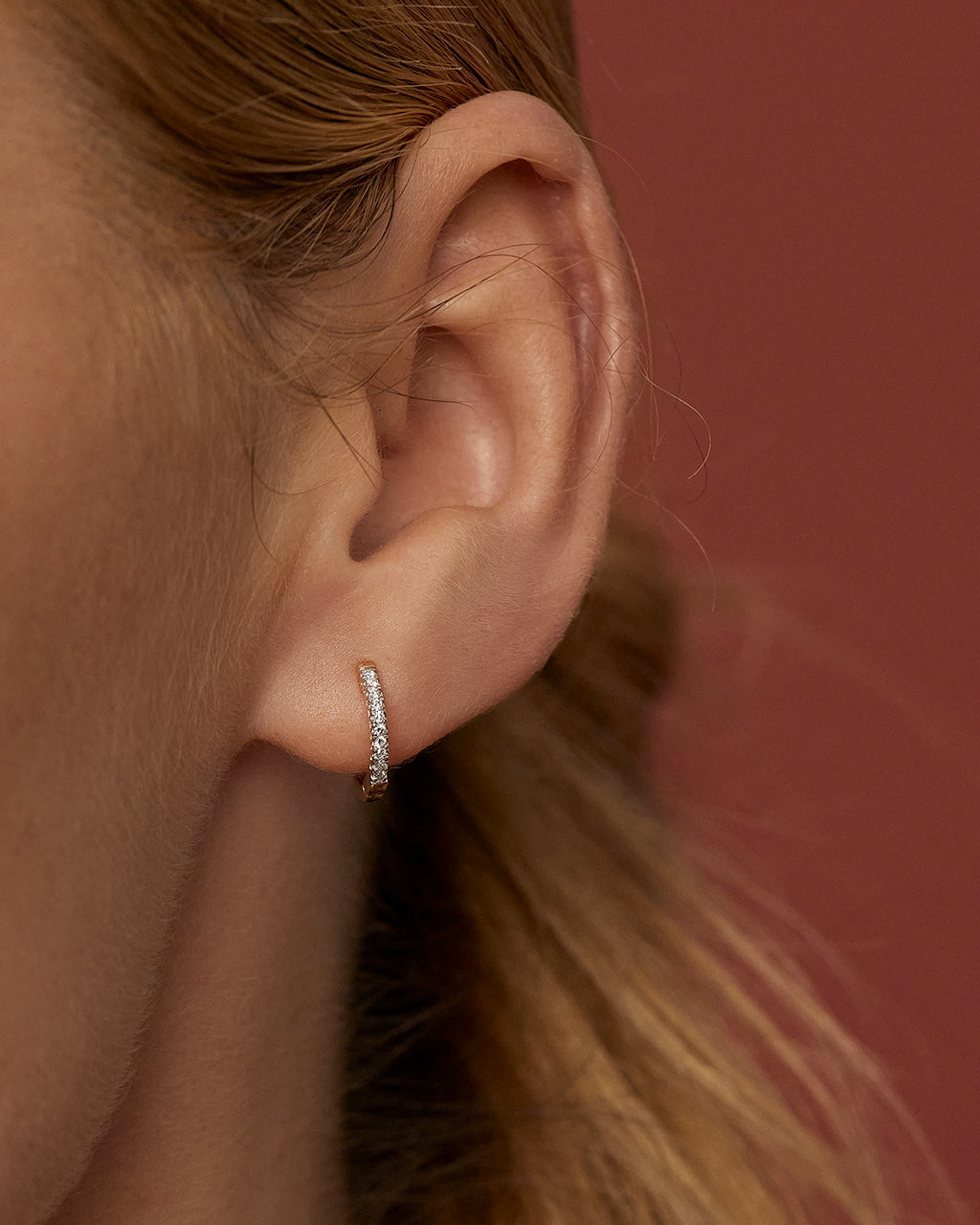 The Dreamy Hoops | 14K Yellow Gold | 0.09 CT Real Diamonds