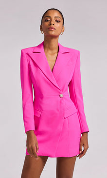 Julissa Crepe Blazer Dress | Magenta