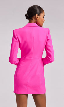Julissa Crepe Blazer Dress | Magenta