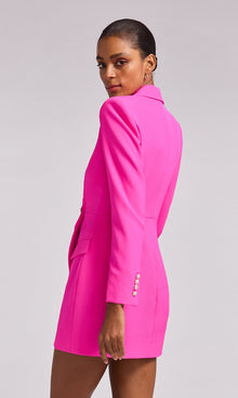 Julissa Crepe Blazer Dress | Magenta