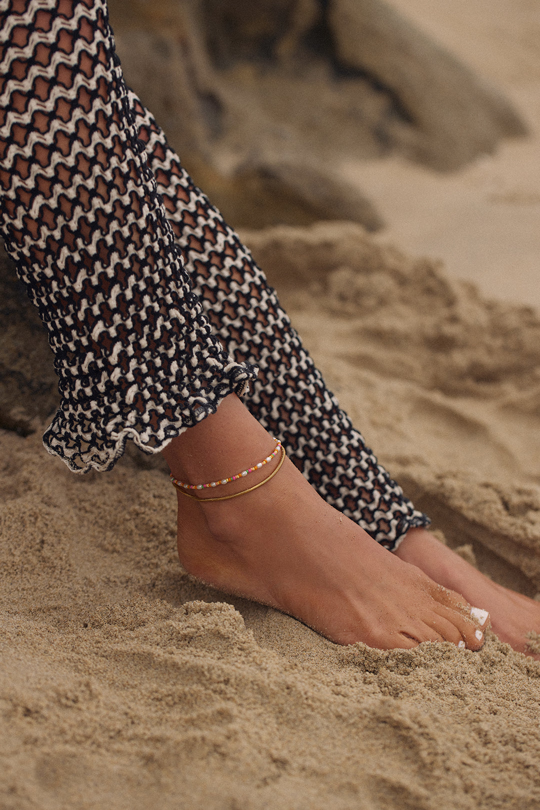Lahaina Pearl Anklet Set | Sivan Ayla x Luv Aj | 18K Gold Plated