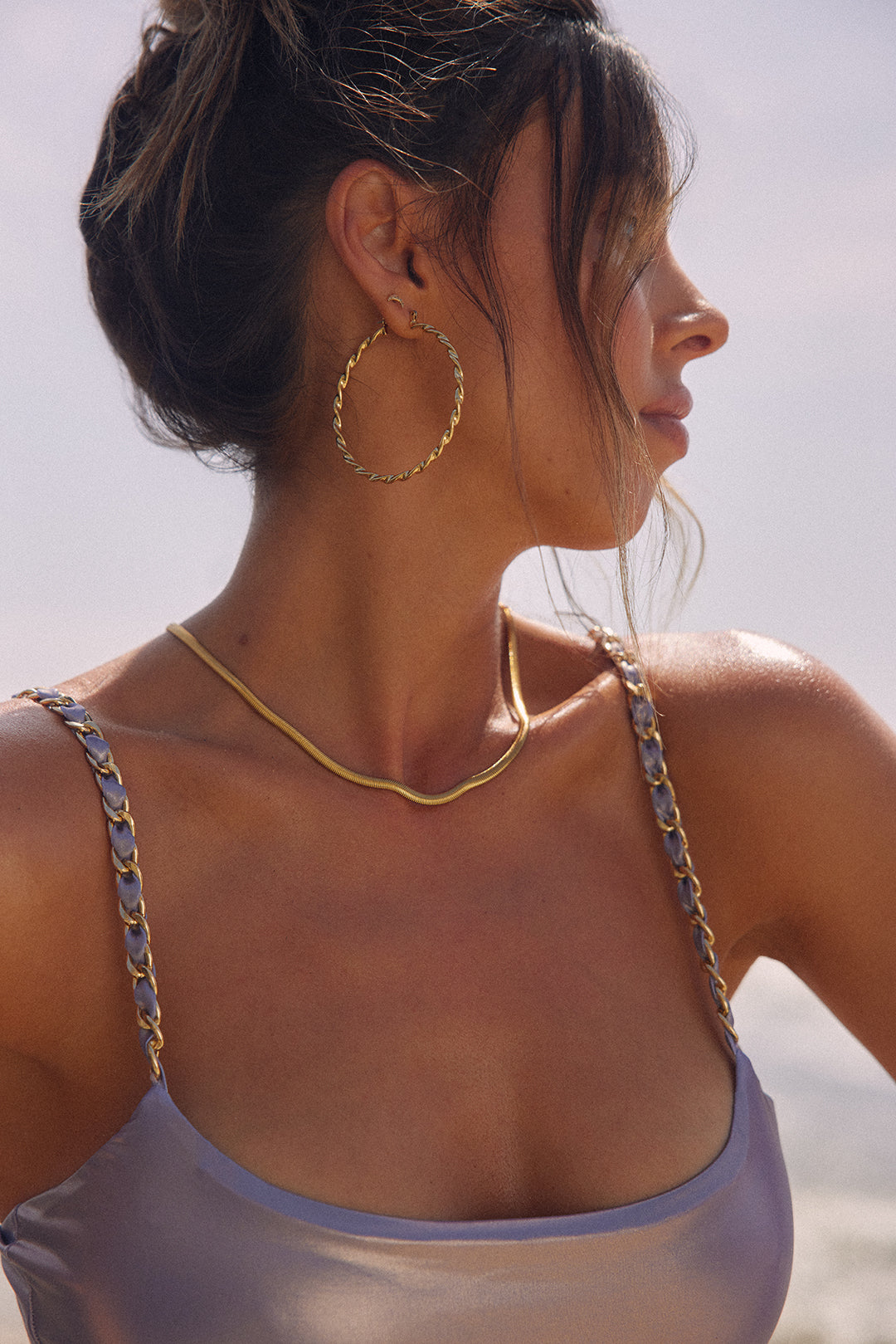 Hanalei Twisted Hoops | Sivan Ayla x Luv Aj | 18K Gold Plated