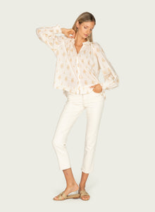 Lorien Top | Antique Creme x Gold Print