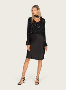 Rhiannon Blouse | Black Polka Dot
