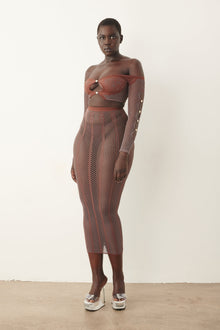 Fortune Skirt | Old Money Brown