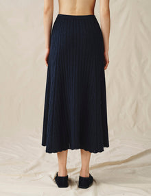 Womens | The Knit Skirt | Navy Melange