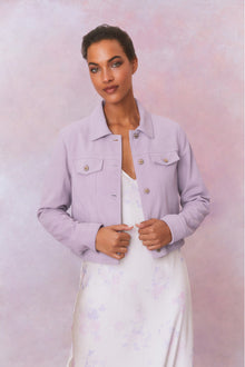 Womens | Seattle Leather Pastel Jacket | Lilac