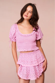 Ruffle Mini Cotton Bow Skirt | Classic Pink