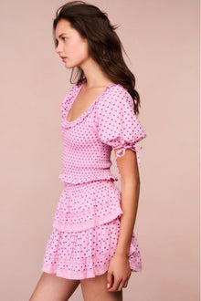 Ruffle Mini Cotton Bow Skirt | Classic Pink