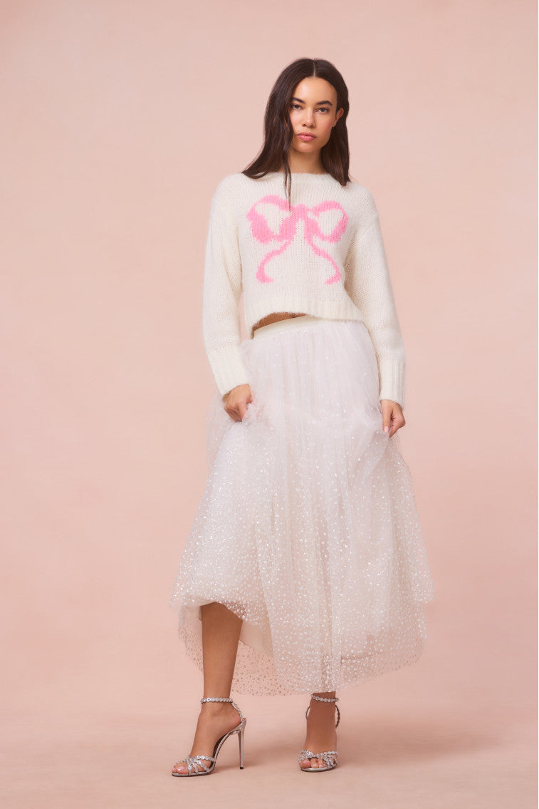 Jorah Alpaca-Blend Bow Pullover | Snowflake Kiss