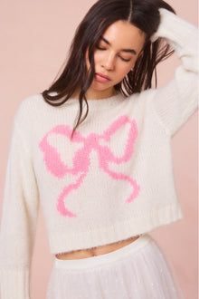 Jorah Alpaca-Blend Bow Pullover | Snowflake Kiss