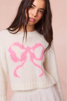 Jorah Alpaca-Blend Bow Pullover | Snowflake Kiss