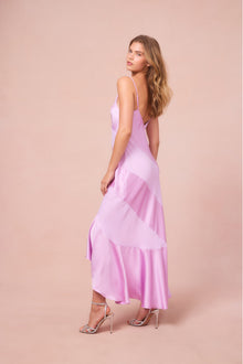 Mallee Satin Asymmetrical Dress | English Lavender