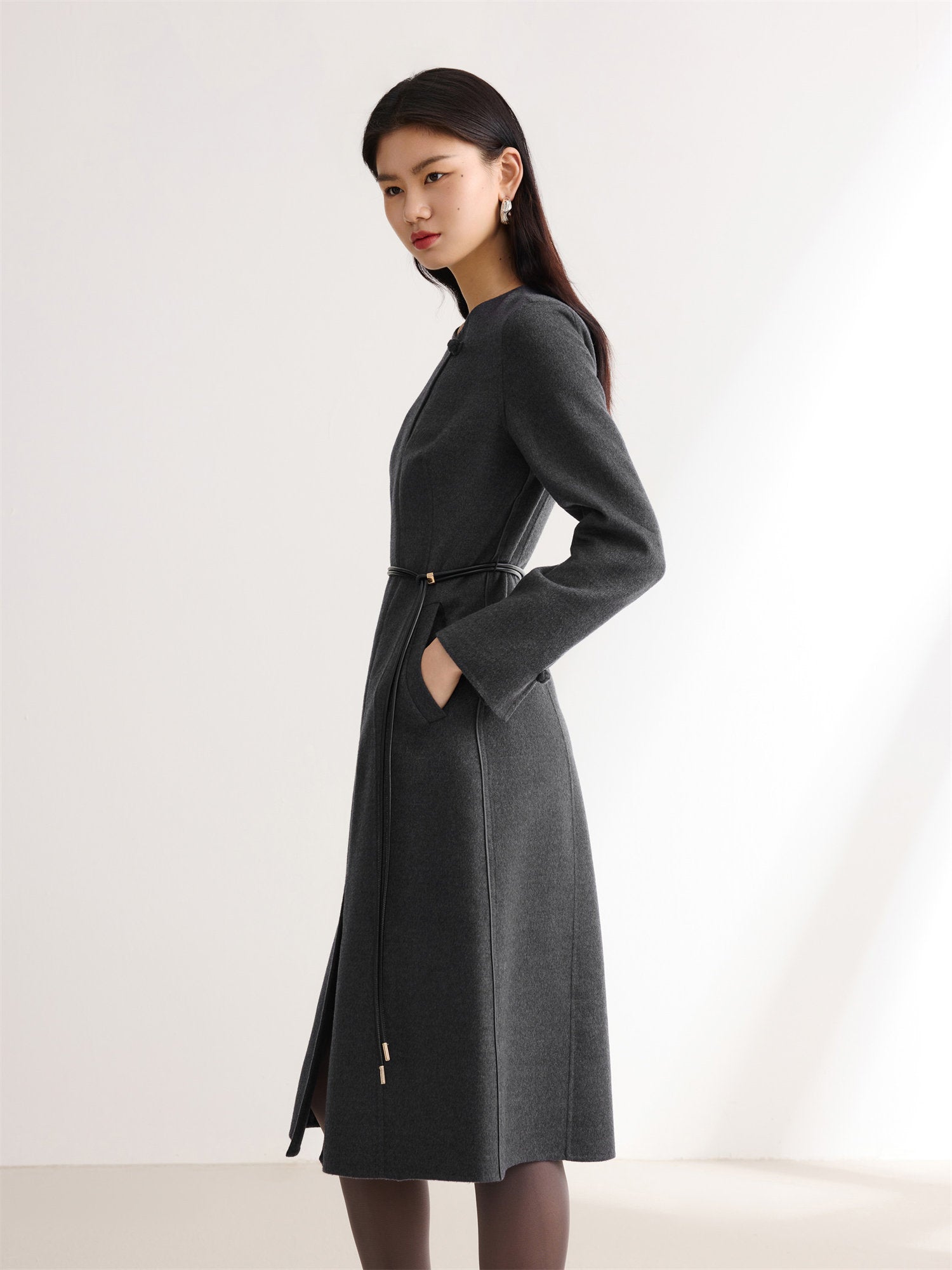Office Commuter Straight Skirt | Grey