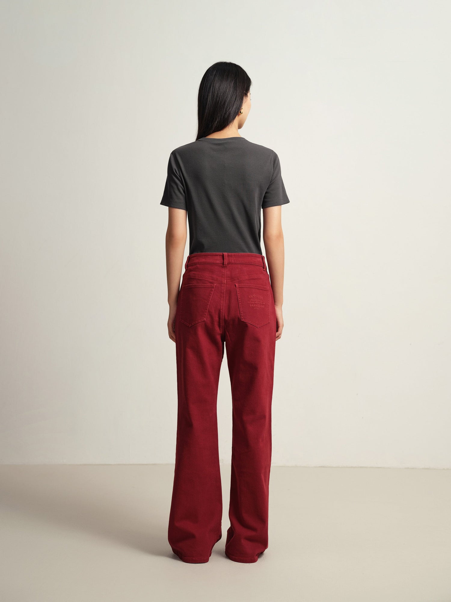 Slim Fit Pants | Red