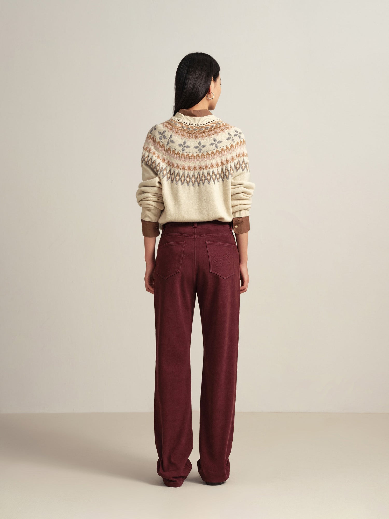 Slim Fit Pants | Burgundy
