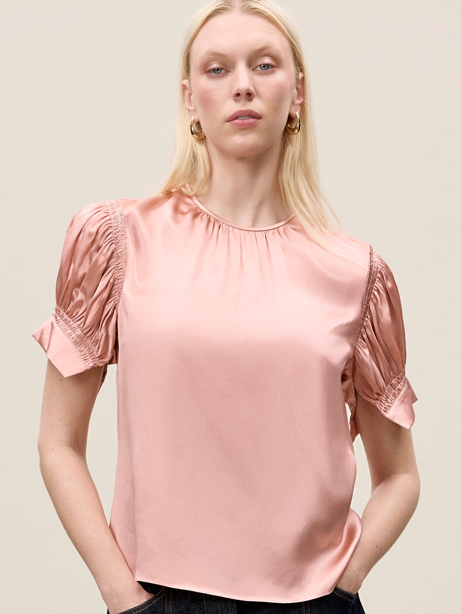 Short Sleeve Charm Blouse | Rhubarb