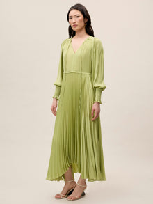 Pleated Dress | Matcha