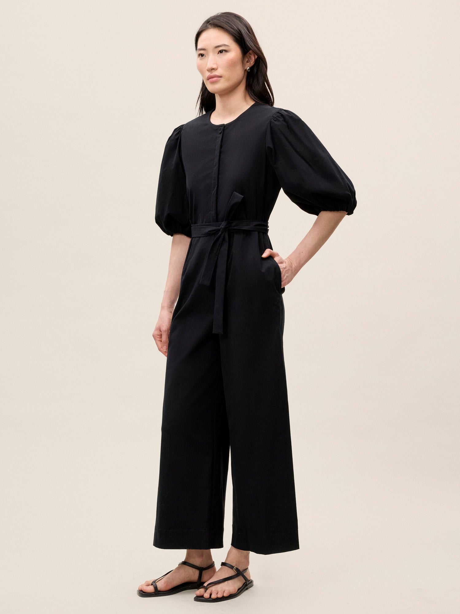Lightweight Trench Jumpsuit | Black