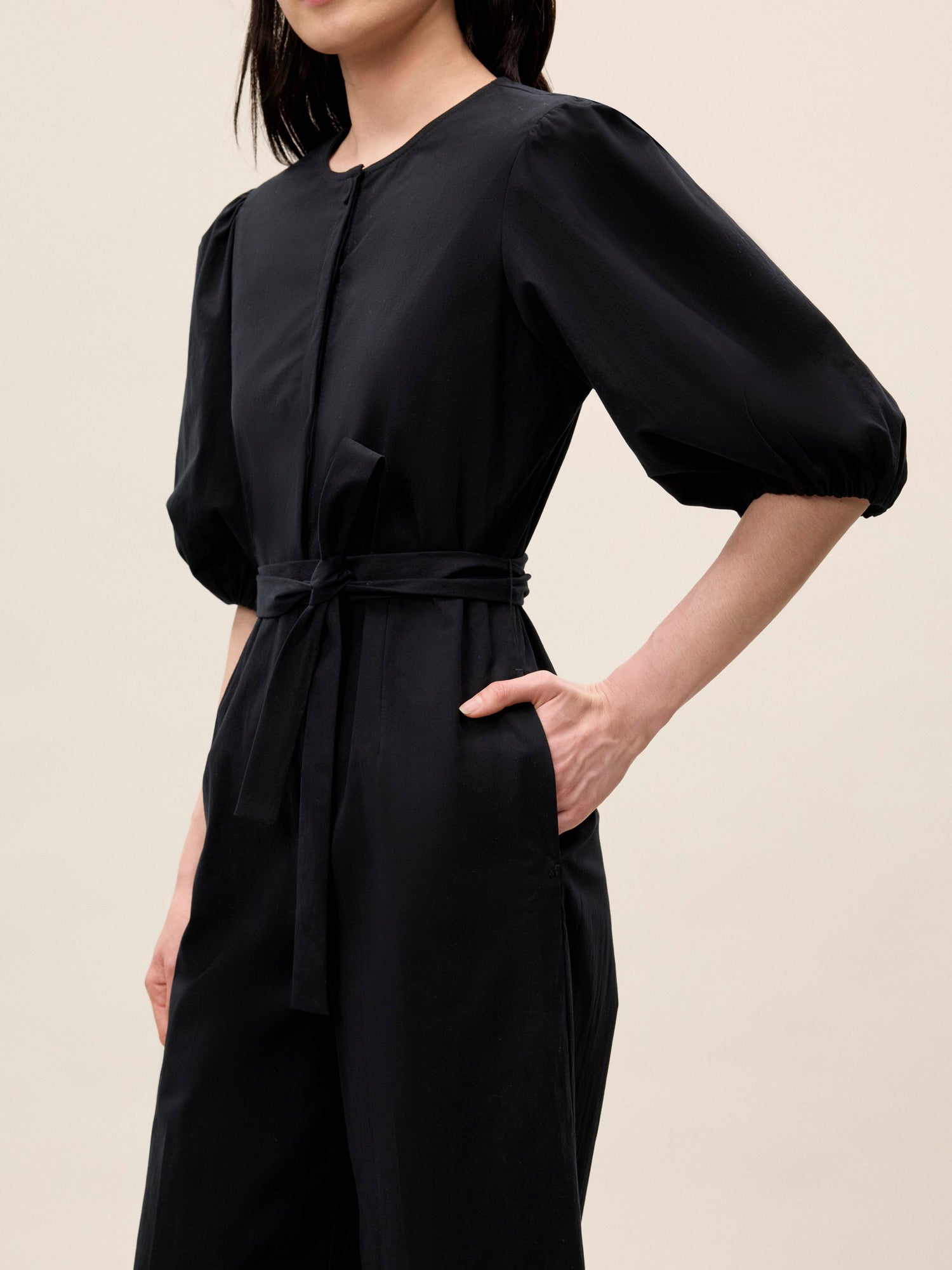 Lightweight Trench Jumpsuit | Black